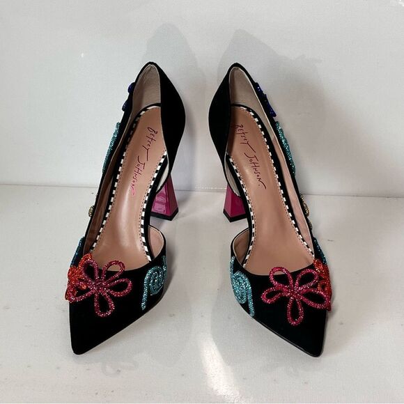 Betsey Johnson Kimara Embellished Pointed Toe D'Orsay Heels - Picture 3 of 8